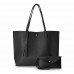 Minimalist Clean Cut Pebbled Faux Leather Tote Womens Shoulder Handbag Minimalist Clean Cut Pebbled Faux Leather Tote Womens Shoulder Handbag